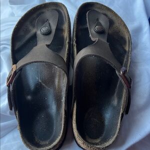 Birkenstock Taupe Slip-On Sandals